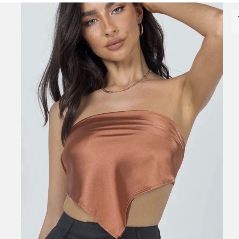 Princess Polly Rust Venetian Silky Scarf Wrap